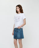 W SWAN GRAPHIC TEE IN WHITE