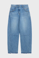TWISTED SEAM DENIM PANTS IN BLUE image 2