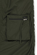 PATCH POCKET SHIRRING NYLON SKIRT IN KHAKI image 4