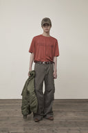 STAMP LOGO GRAPHIC OVERSIZE TOP FOR MEN IN BRICK image 8