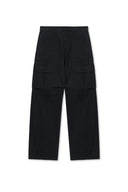 MULTI POCKET UTILITY WIDE PANTS IN BLACK image 1