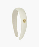 CIRCLE LOGO SATIN HAIR BAND IN IVORY image 13
