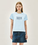 W CLASSIC LOGO TEE IN ICE BLUE image 10