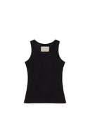 PINTUCK SLEEVELESS TOP IN BLACK image 2