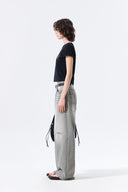 MATIN KIM ARCH LOGO CROP TOP IN BLACK image 16