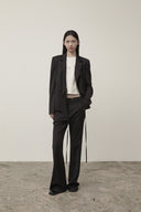 CUT OUT POINT STRING TROUSER IN BLACK image 10
