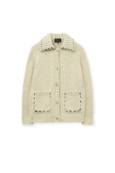 HANDMADE COLLAR KNIT CARDIGAN FOR MEN IN BUTTER image 2