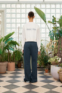 BACK LOGO SEE THROUGH CARDIGAN FOR WOMEN IN IVORY image 18