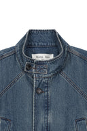 POCKET POINT MIDI DENIM JUMPER IN BLUE image 13