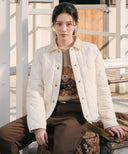W DETACHABLE QUILTING JACKET IN IVORY image 19