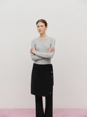 W LAYERED SHEER JERSEY LONG SLEEVE IN SKY BLUE image 9