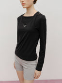 W LAYERED SHEER JERSEY LONG SLEEVE IN SKY BLUE image 19