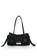 SHIRRING TIE BUCKLE SHOULDER BAG IN BLACK image 6