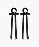 REGULAR LOGO SATIN HAIR RIBBON SCRUNCHIE 2PACK IN BLACK image 6