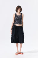 SQUARE NECK CROPPED TANK TOP IN CHARCOAL GREY image 10