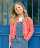 ENFANT W POINTELLE CARDIGAN IN CORAL PINK image 1