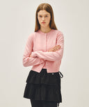 W BASIC KNIT CARDIGAN SETUP IN CORAL PINK image 17