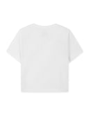 MATIN KIM LOGO CUTTED CROP TOP IN WHITE image 7