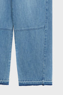 TWISTED SEAM DENIM PANTS IN BLUE image 17