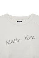 DIAGONAL LOGO REVERSIBLE CROP TOP IN IVORY image 5