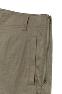 ZIPPER DETAIL NYLON PANTS IN KHAKI image 4