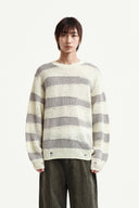 TEXTURE BLOCK STRIPE KNIT PULLOVER IN LIGHT YELLOW image 10