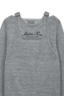 MOHAIR LAYERED KNIT PULLOVER IN LIGHT GRAY image 10