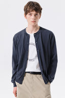 BACK LOGO SHEER CARDIGAN FOR MEN IN CHARCOAL GREY image 11