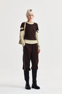 LAYERED POINT SLIM TOP IN BROWN image 9