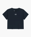 MARITHE SPORT W CLASSIC LOGO CROP TEE IN NAVY