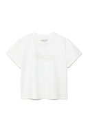 STITCH PRINTING DETAIL CROP TOP IN WHITE image 9