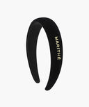 REGULAR LOGO VELVET HAIR BAND IN BLACK image 6