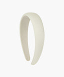 CIRCLE LOGO SATIN HAIR BAND IN IVORY image 2