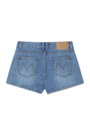 STITCH POINT DENIM SHORTS IN BLUE image 14