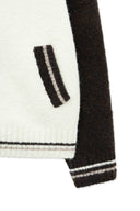 HIGH NECK RAGLAN KNIT ZIP UP FOR WOMEN IN DARK BROWN image 4