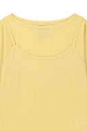3/4 SLEEVE TOP & TANK LAYERED SET IN YELLOW image 17