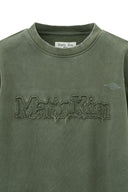 VINTAGE COLOR DYING LOGO SWEATSHIRT IN KHAKI image 3