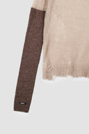 HAND WARMER LAYERED PULLOVER IN BEIGE image 17