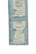 HEAVY DESTROYED DENIM PANTS IN LIGHT BLUE image 4