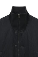 HIGH NECK BUTTON POINT ZIP UP JUMPER IN BLACK image 14