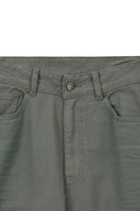 COLOR POINT WASHED DENIM PANTS IN KHAKI image 3