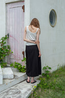 UNBALANCE TUCK SLEEVELESS TOP IN WHITE image 8
