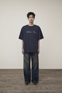 DIRTY WASHED DENIM PANTS FOR MEN IN BLUE image 5