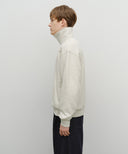 CLASSIC LOGO HALF ZIPUP SWEATSHIRT IN OATMEAL image 2