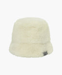 CLASSIC LOGO FUR BUCKET HAT IN IVORY image 7