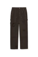 DISTRESSED DOUBLE KNEE WORK PANTS FOR MEN IN BROWN image 2