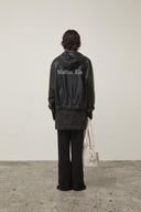 FAUX LEATHER HOODY CROP JUMPER IN BLACK image 19