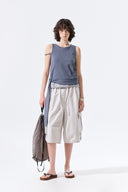 HEM TIE DETAIL SLEEVELESS TOP IN CHARCOAL GREY image 9