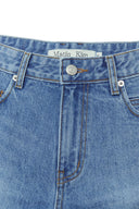 STITCH POINT DENIM SHORTS IN BLUE image 3
