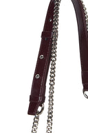 GLOSSY QUILTING SMALL CHAIN BAG IN BURGUNDY image 4